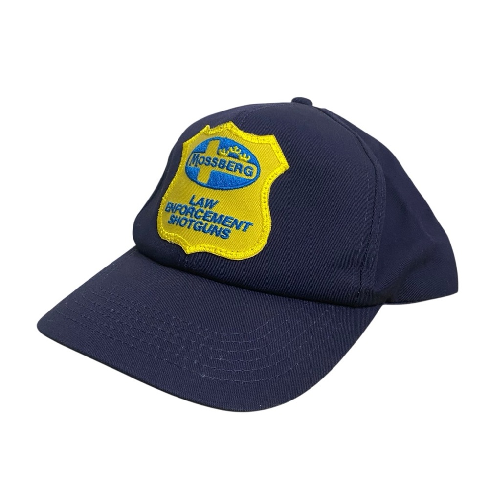 Mossberg Snapback Vintage Hat Law Enforcement Shotguns Firearms Dark Blue Patch
